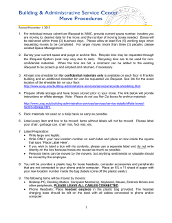 Employee move procedures