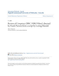 Review of Conspiracy - DigitalCommons@University of Nebraska