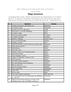 Magic Questions