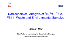 Radiochemical Analysis of 3H, 14C, 55Fe, 63Ni in Waste and