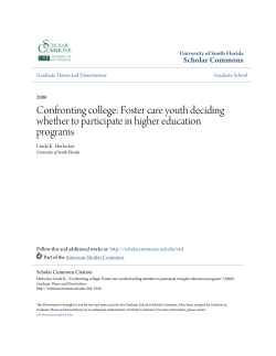 Confronting college: Foster care youth deciding whether to