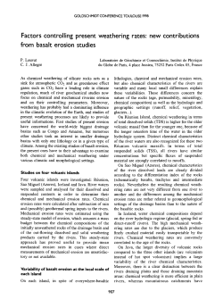 Factors controlling present weathering rates: new contributions from