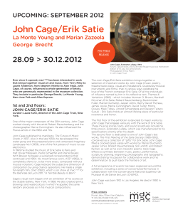 John Cage/Erik Satie - Mus&eacute;e d`art contemporain de Lyon