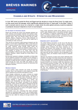 CHANNELS AND STRAITS : STRENGTHS AND WEAKNESSES