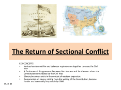 The Return of Sectional Conflict