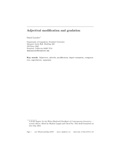 Adjectival modification and gradation
