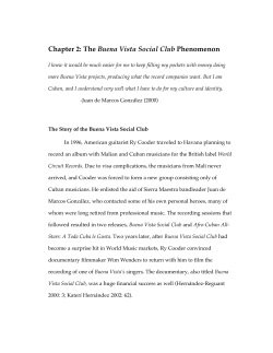 Chapter 2: The Buena Vista Social Club Phenomenon