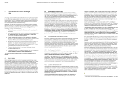 Opportunities for District Heating and CHP