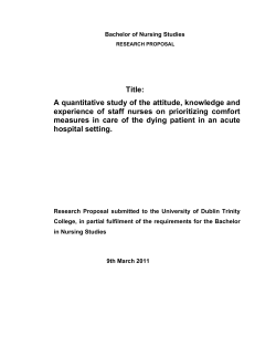 A quantitative study of the attitude, knowledge and