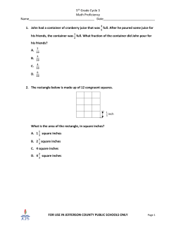 5th Grade Cycle 3 Math Proficiency