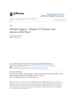 Modern Surgery - Jefferson Digital Commons
