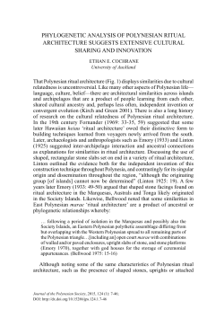 phylogenetic analysis of polynesian ritual architecture suggests