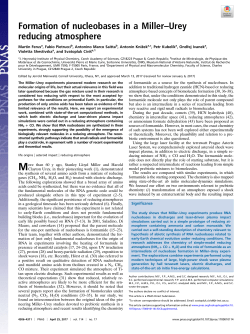Formation of nucleobases in a Miller&ndash;Urey reducing