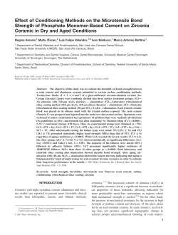 Effect of conditioning methods on the