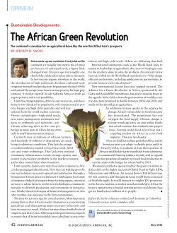 The African Green Revolution - The Earth Institute