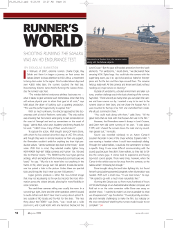 Runner`s World - Shooting Running the Sahara was an HD