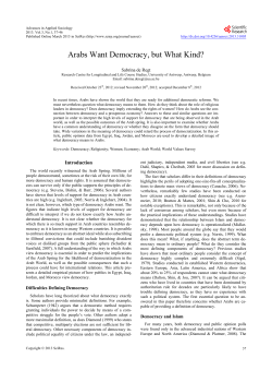 Arabs Want Democracy, but What Kind?