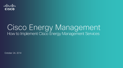 Cisco Energy Management Implementation