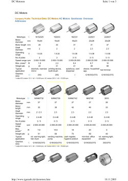 DC Motors Seite 1 von 3 DC Motoren