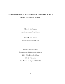 Cooling of the Earth: A Parameterized Convection Study of Whole vs