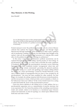 6 May Mo(u)rn: A Site-Writing