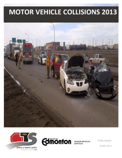 Motor Vehicle Collisions 2013 Annual Report