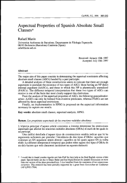 Aspectual Properties of Spanish Absolute Small Clauses*