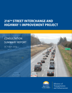 216th Street Interchange and Highway 1 Improvement Project
