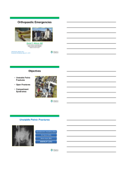 Orthopedic Emergencies
