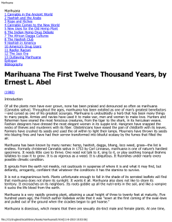 Marihuana The First Twelve Thousand Years, by Ernest L. Abel