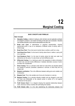 Marginal Costing - ICAI Knowledge Gateway