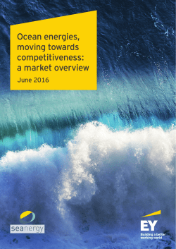 Ocean energies, moving towards competitiveness