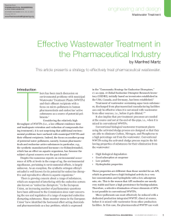 Effective Wastewater Treatment in the Pharmaceutical Industry