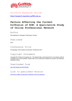 Factors Affecting the Current Diffusion of BIM: A Qualitative Study of