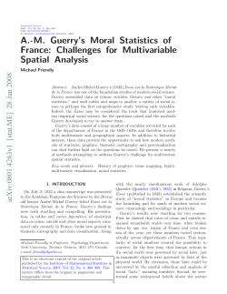 A.-M. Guerry`s Moral Statistics of France