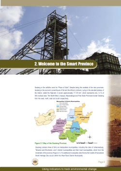 2. Welcome to the Smart Province - State of the Environment South