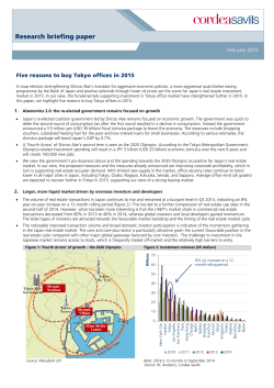 Five reasons to invest inTokyo Offices in 2015