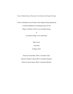 Cursive Handwriting: Elementary Curriculum and Graphic Design A