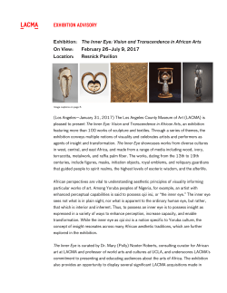 The Inner Eye: Vision and Transcendence in African Arts