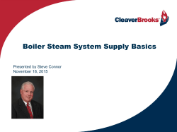 Boiler Steam System Supply Basics - Cleaver