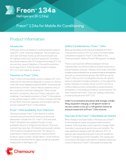 Freon&trade; 134a - The Chemours Company