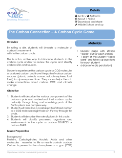 The Carbon Connection &ndash; A Carbon Cycle Game