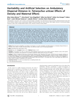 Heritability and Artificial Selection on Ambulatory Dispersal Distance