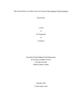 Mary Fanton Roberts: an analysis of her art criticism in The