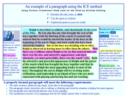 An example of a paragraph using the ICE method