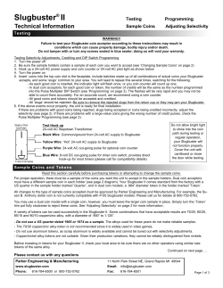 Slugbuster II - Slugbuster Coin Acceptors