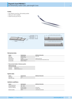 Magnetic band MB500/1 Incrementally coded scale, pole length 5 mm