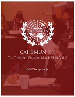 Topic A: Demilitarization of the Arctic