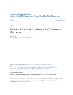 Sentence Reduction as a Remedy for Prosecutorial Misconduct
