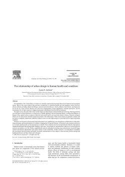 The relationship of urban design to human health and condition
